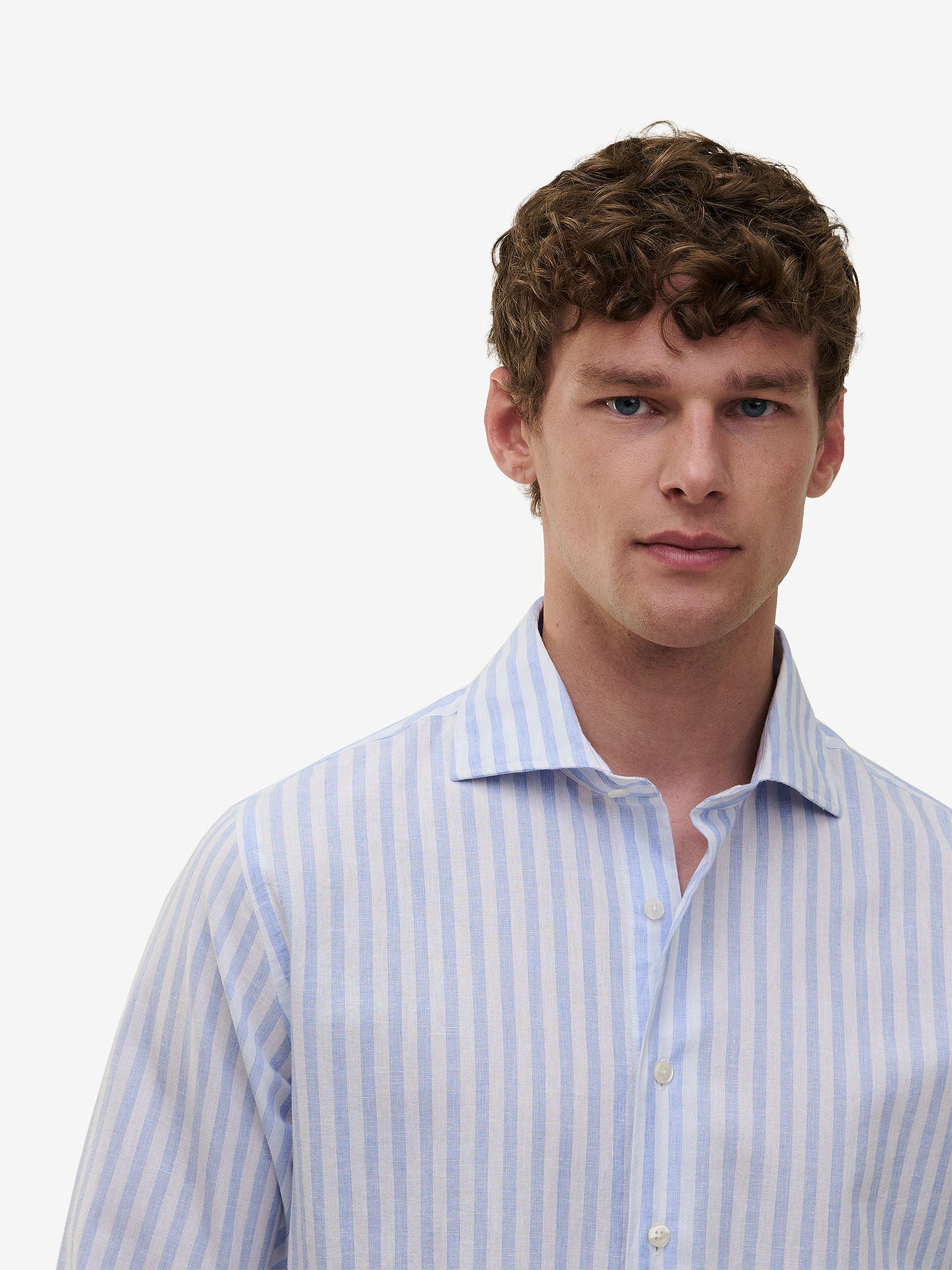 Specialist Stripe Cotton Linen SH01018-BLU