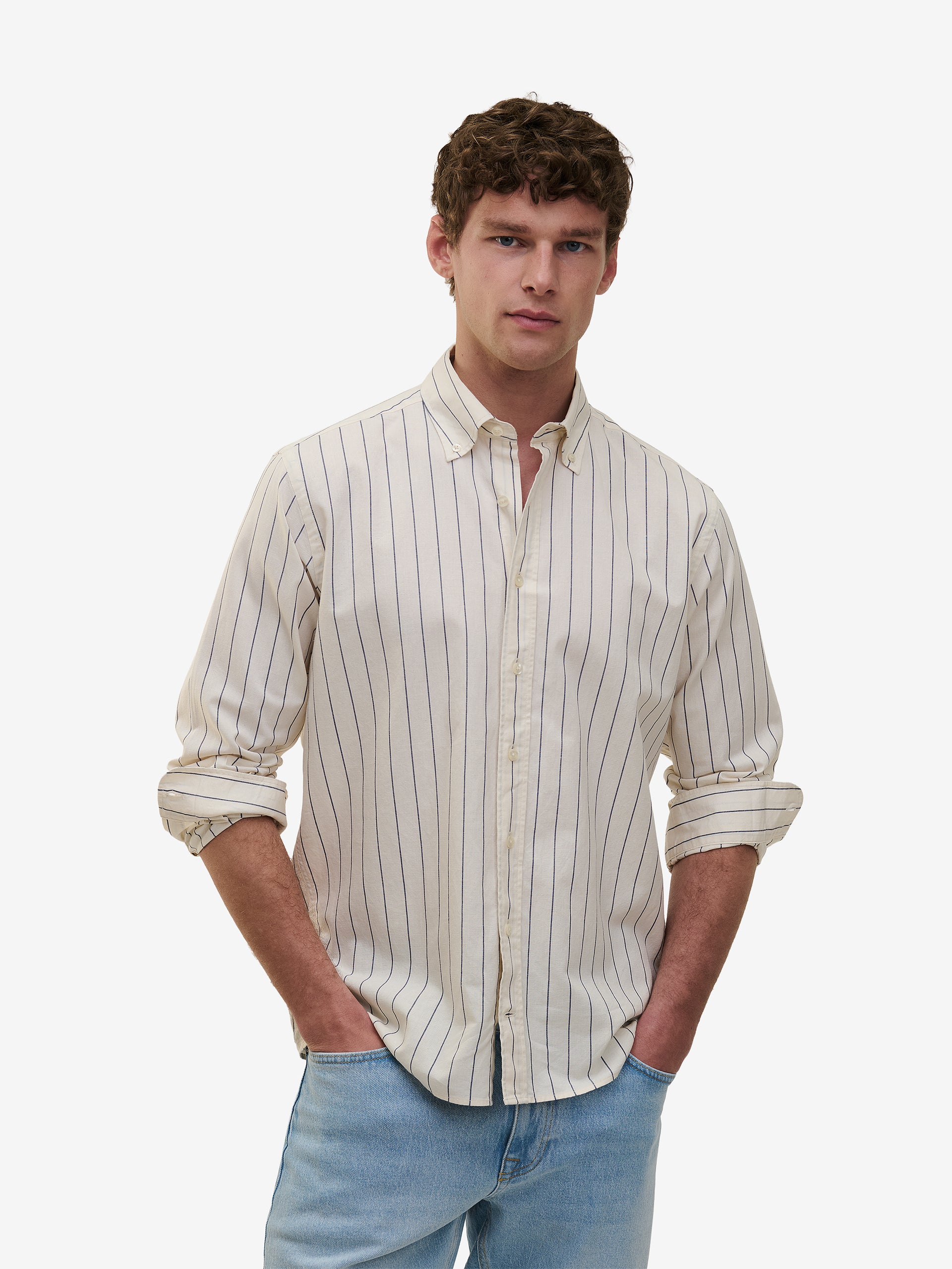 Maytown Cotton Linen Stripe SH01027-FBL