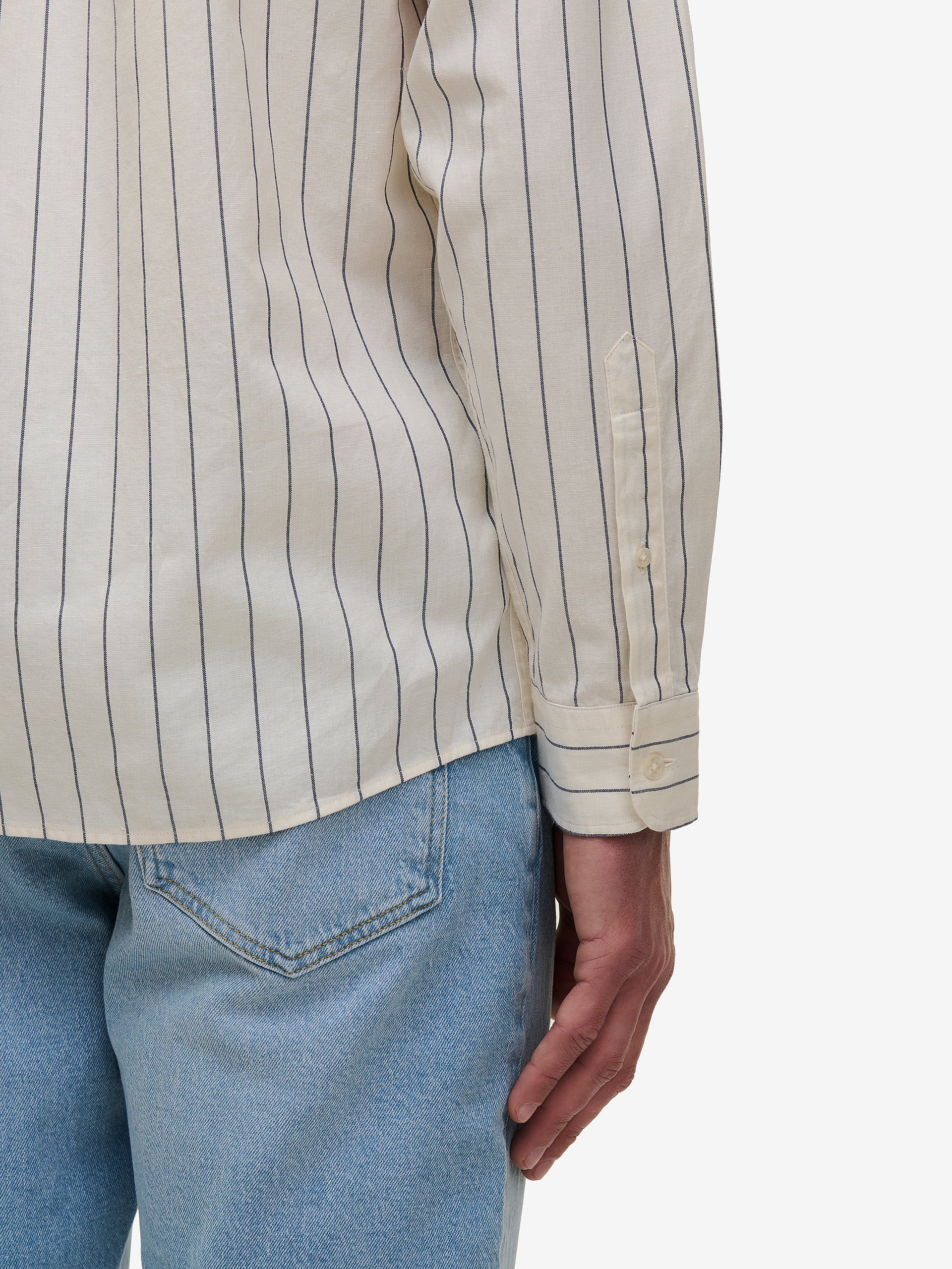 Maytown Cotton Linen Stripe SH01027-FBL