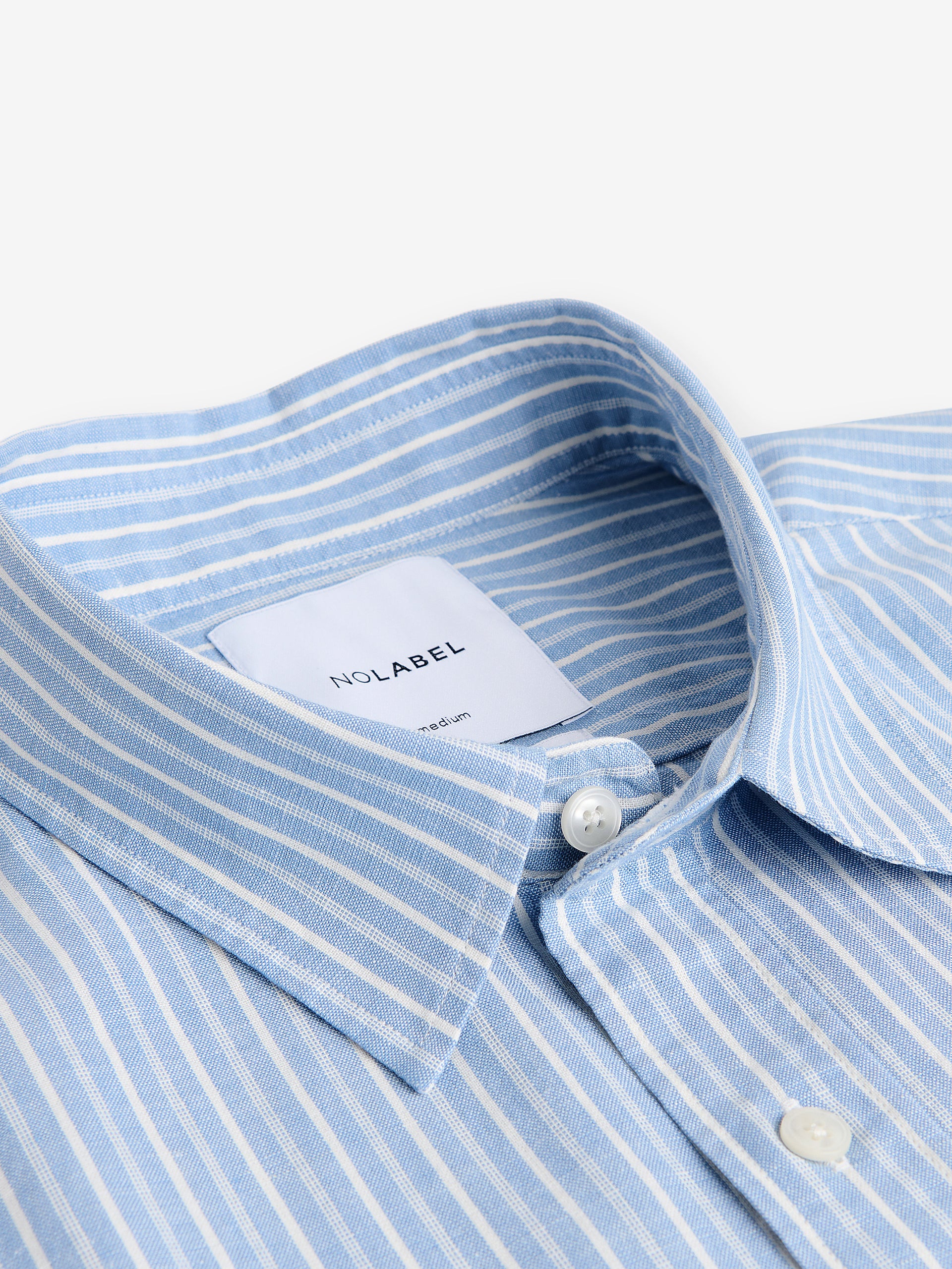 Brookvale katoen-linnen gestreept SH01030-BLU