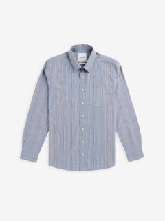 Brookvale Cotton Stripe SH01039-BLU