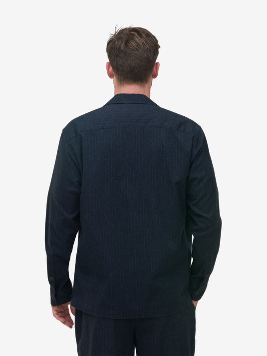 Jason Cotton Stripe Stretch SH01042-BLU