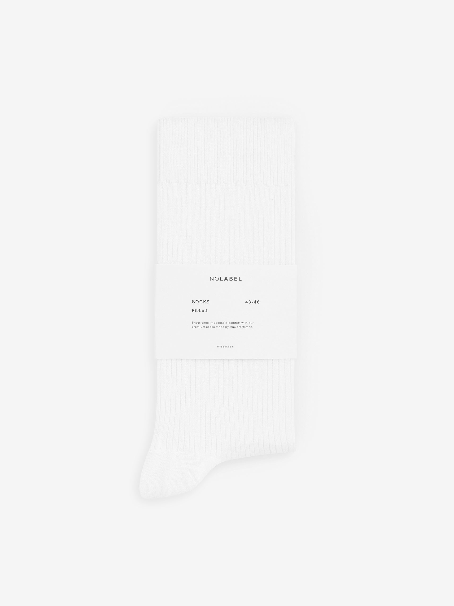 Ribbed Socks Cotton Blend SO20012-WHT