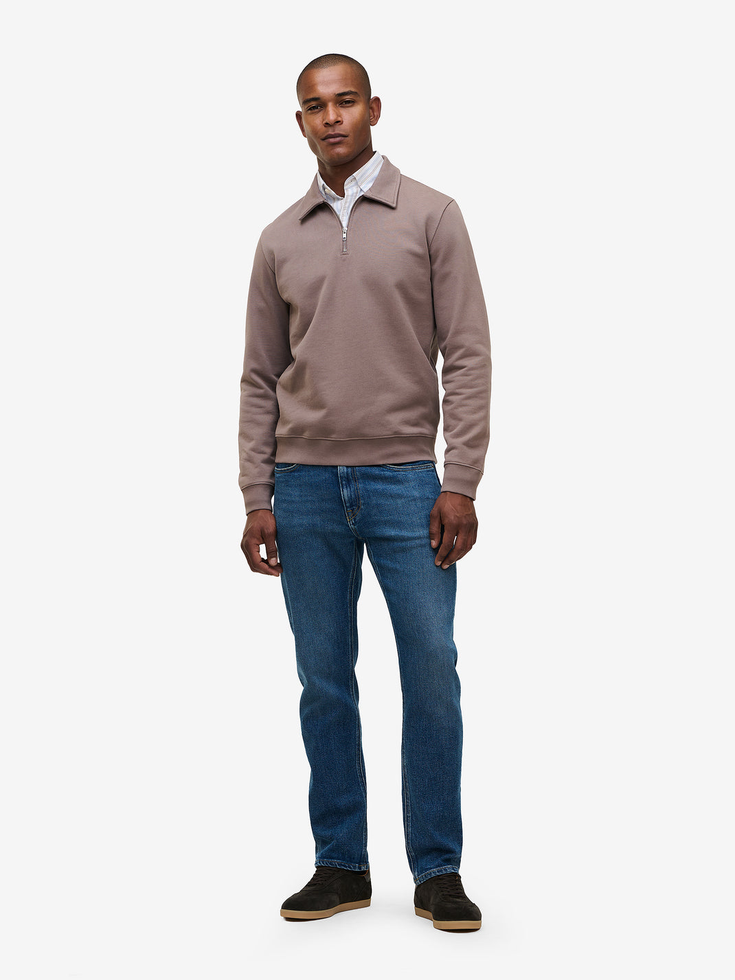 Cornell Quarter-Zip Polo Collar Sweatshirt