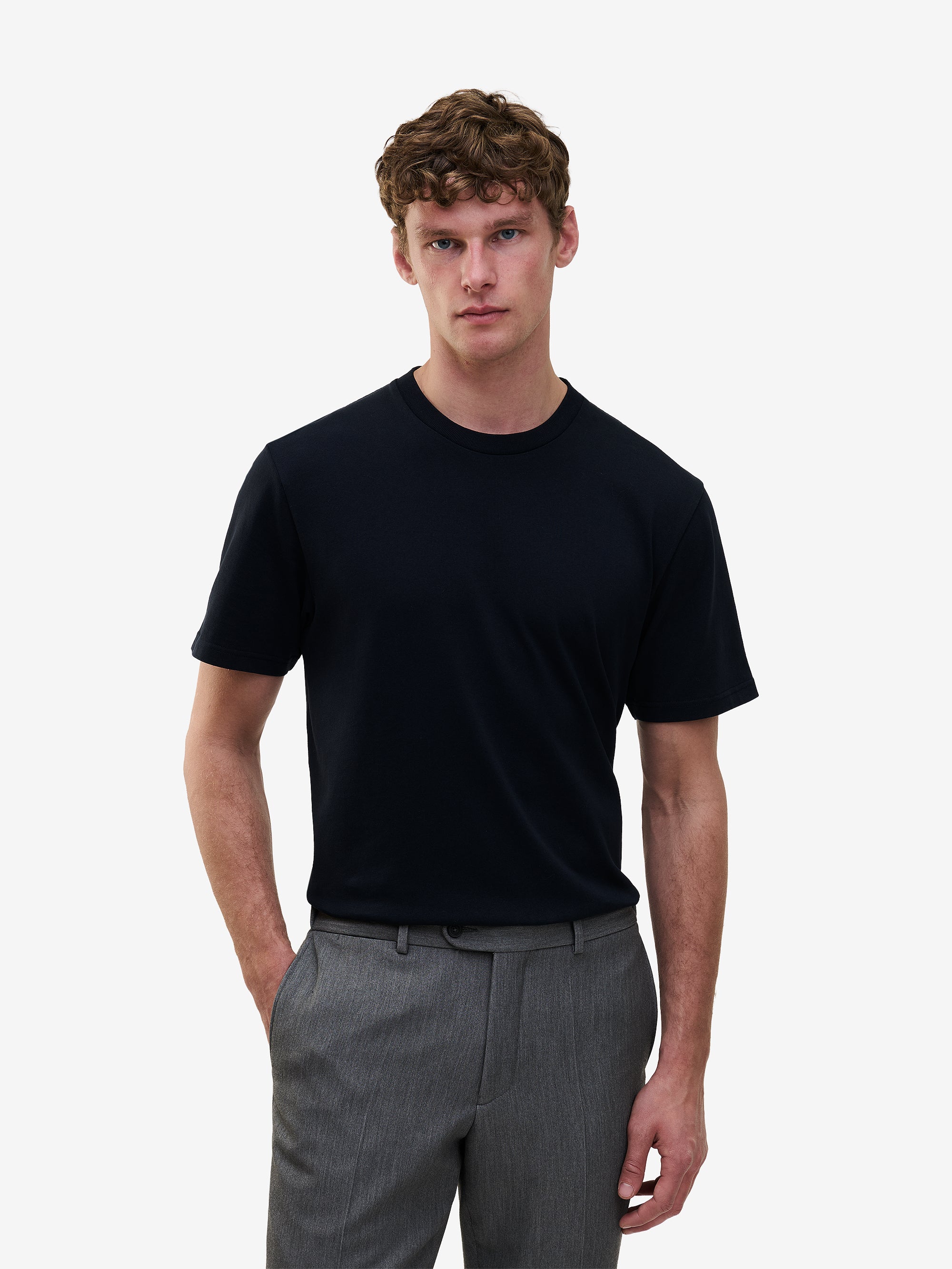 Magnus Cotton-Silk Navy Half-Zip | No Label